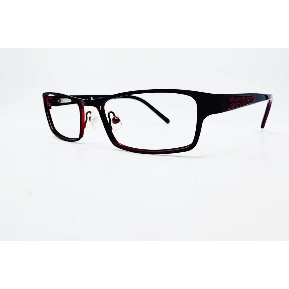 Saks Fifth Avenue Eyeglasses Frames Womens Burgundy Rectangular 49-16-135 252